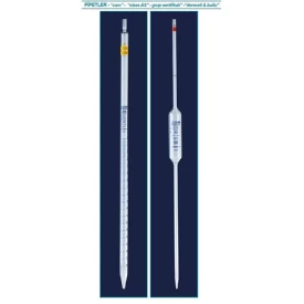 Pipet - cam - dereceli - AS kalite - grup sertifikalı - mavi skala - 1 ml