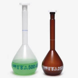 Balon joje - P.P - amber - B kalite - beyaz skala - 250 ml - NS 14/23